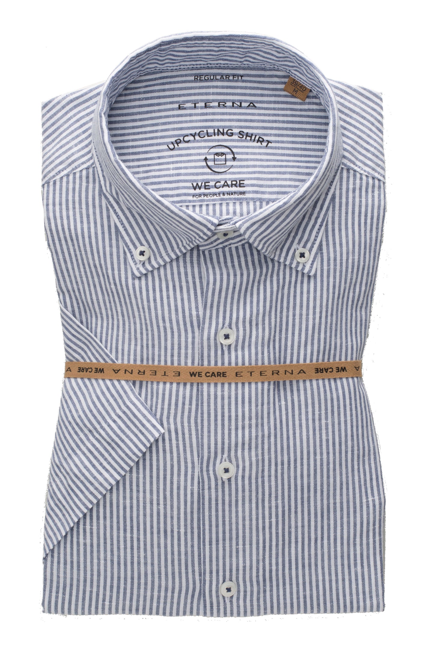 Eterna Regular Fit kortærmet hør