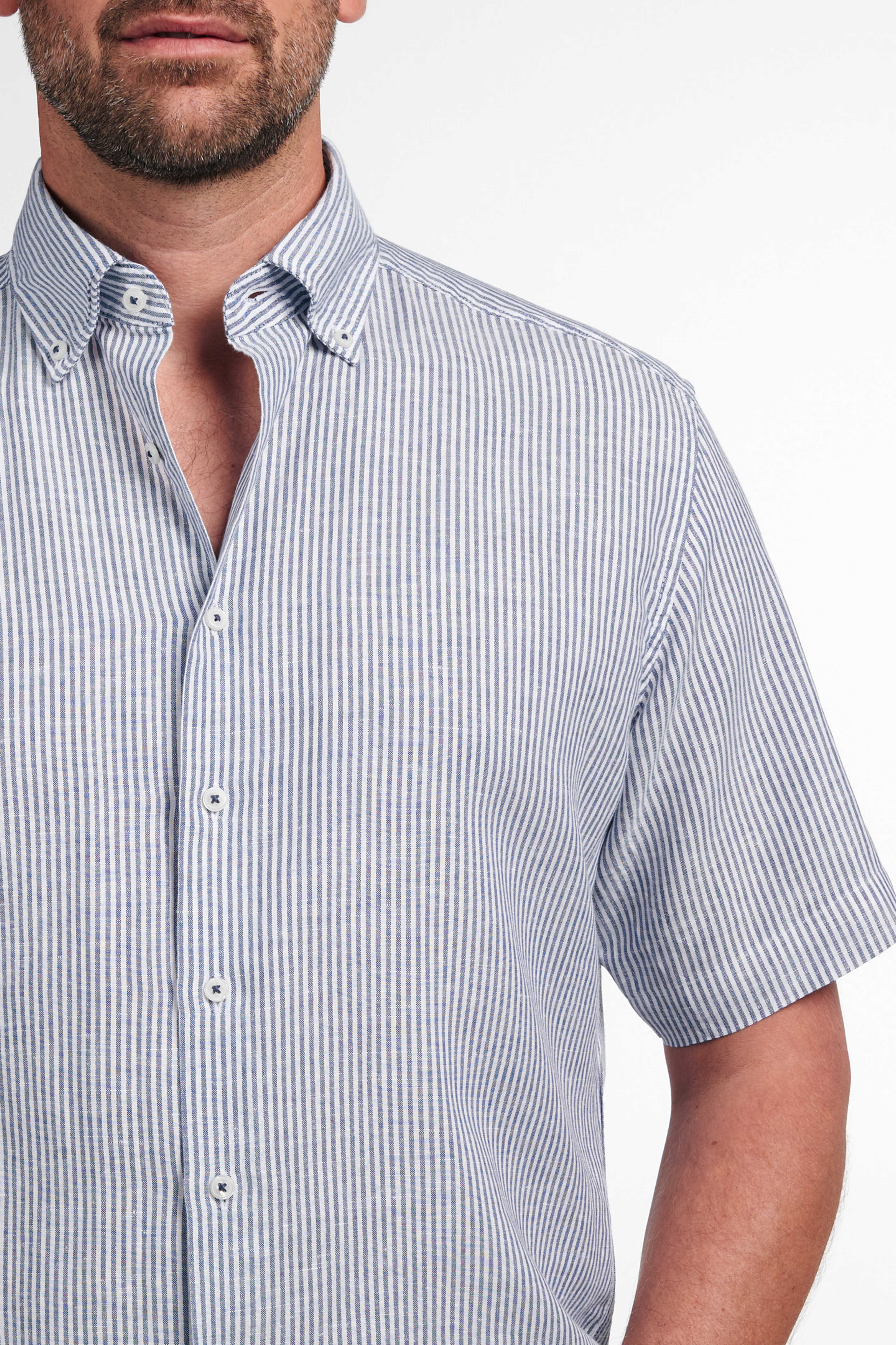 Eterna Regular Fit kortærmet hør