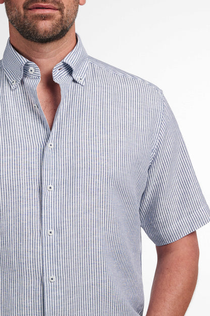 Eterna Regular Fit kortærmet hør