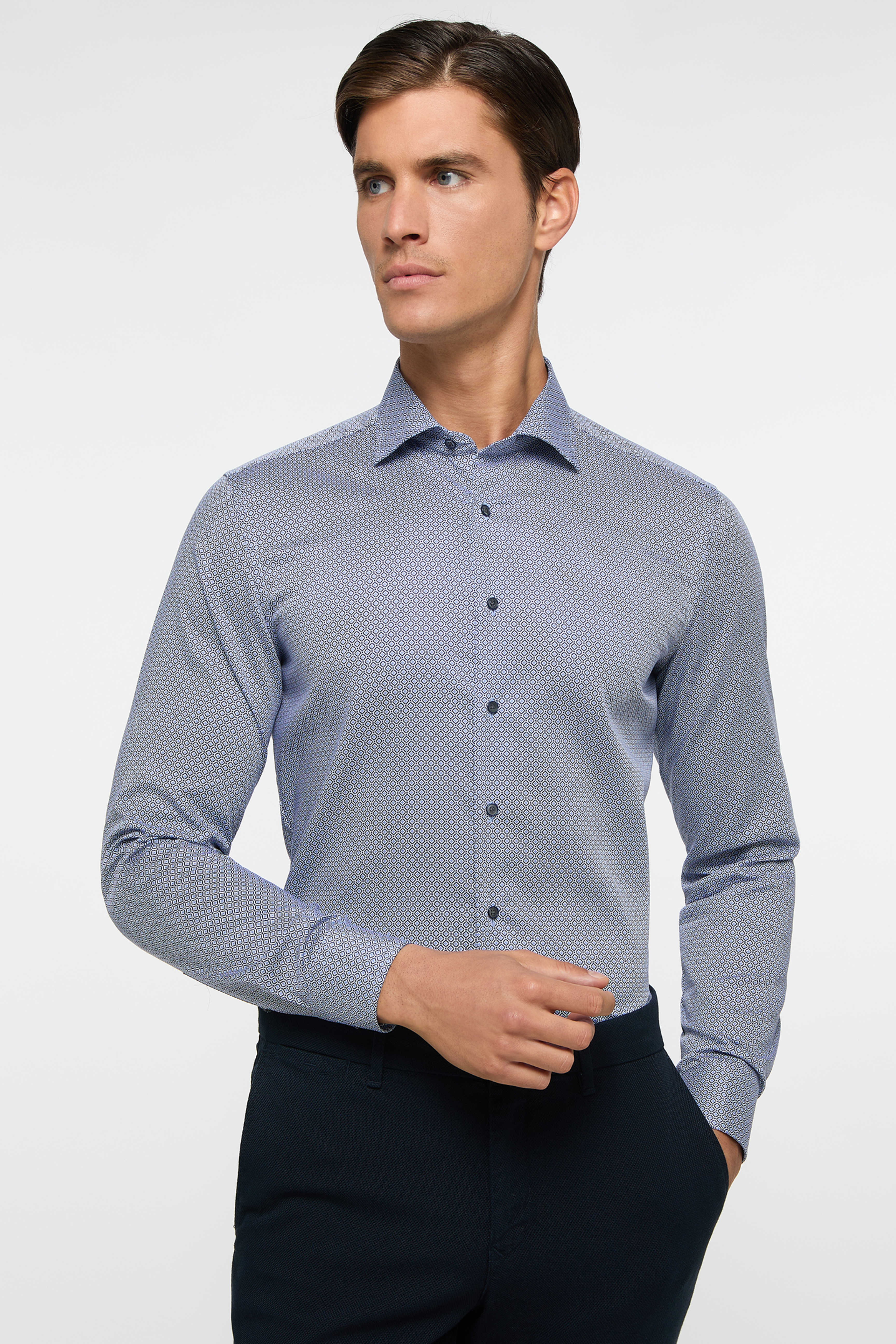 Eterna Modern Fit skjorte ekstra ærmelængde