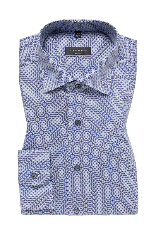 Eterna Slim Fit skjorte ekstra ærmelængde