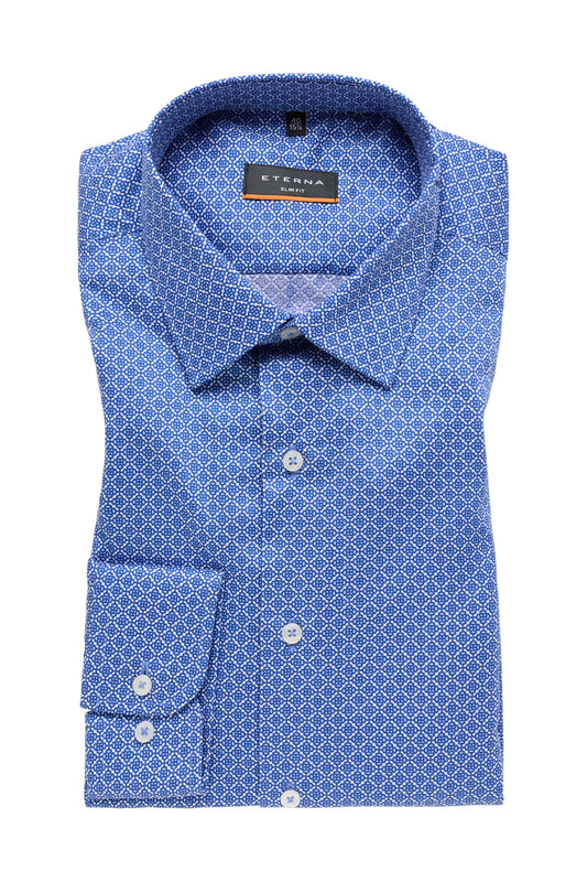 Eterna Slim Fit skjorte ekstra ærmelængde