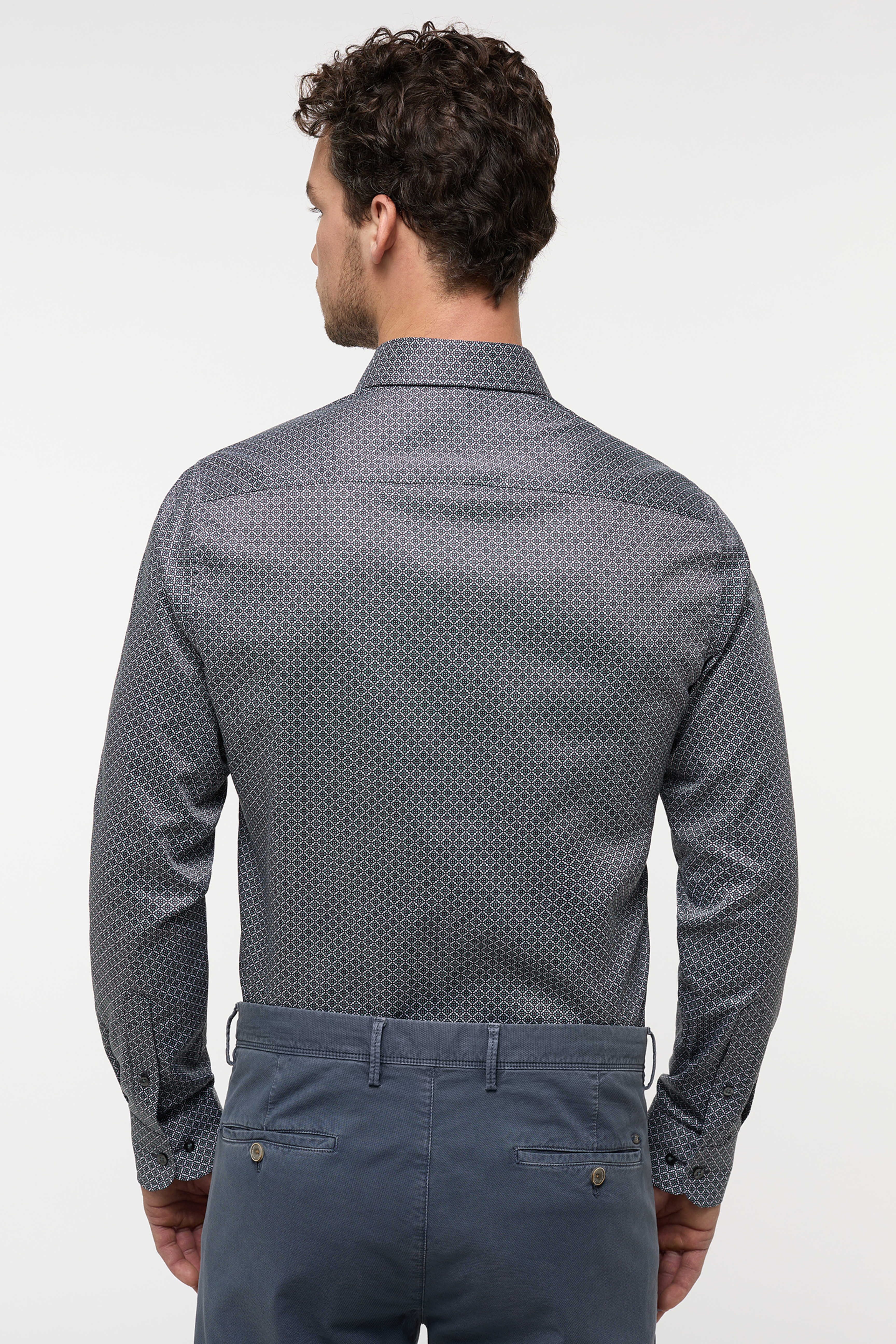 Eterna Slim Fit skjorte ekstra ærmelængde