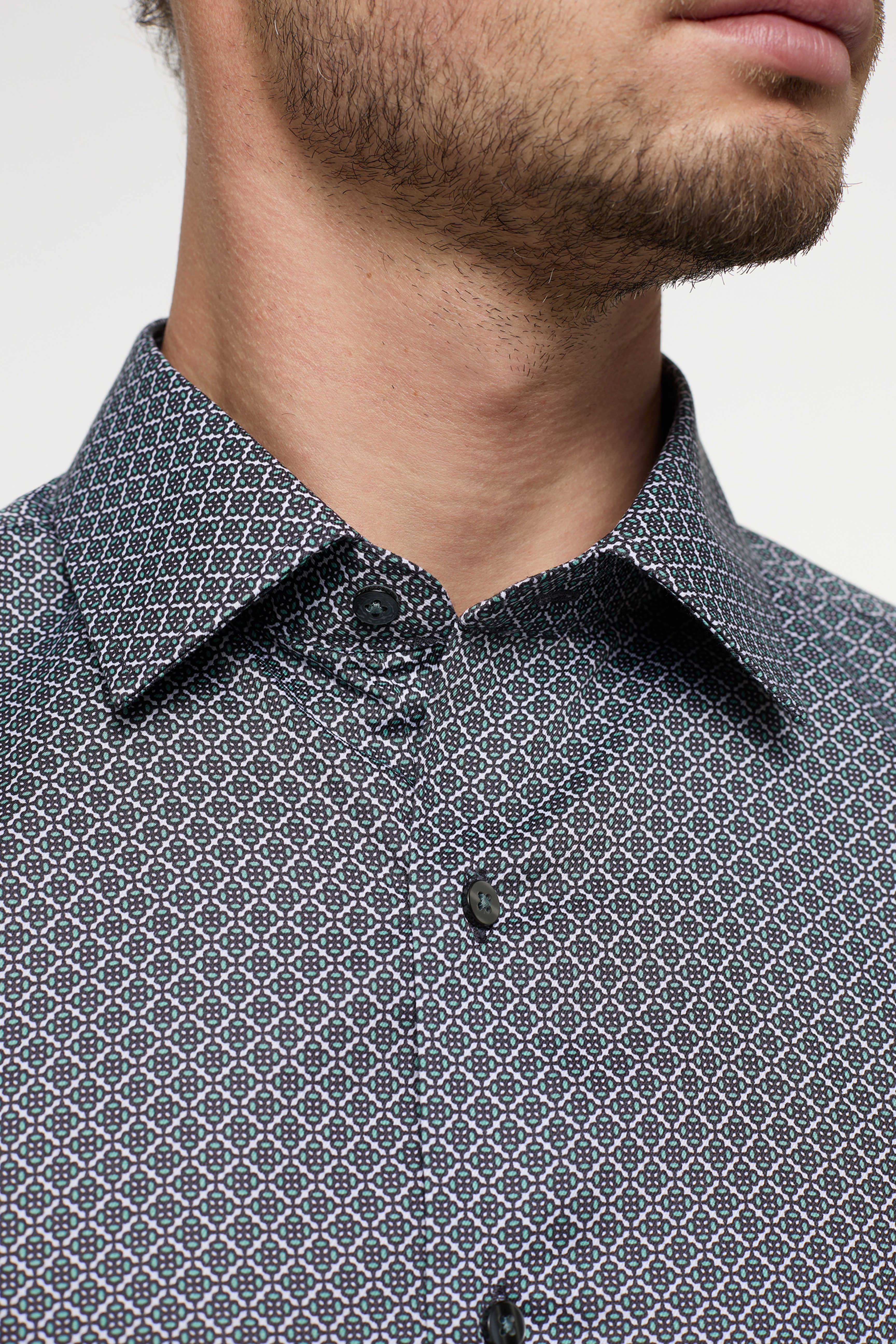 Eterna Slim Fit skjorte ekstra ærmelængde