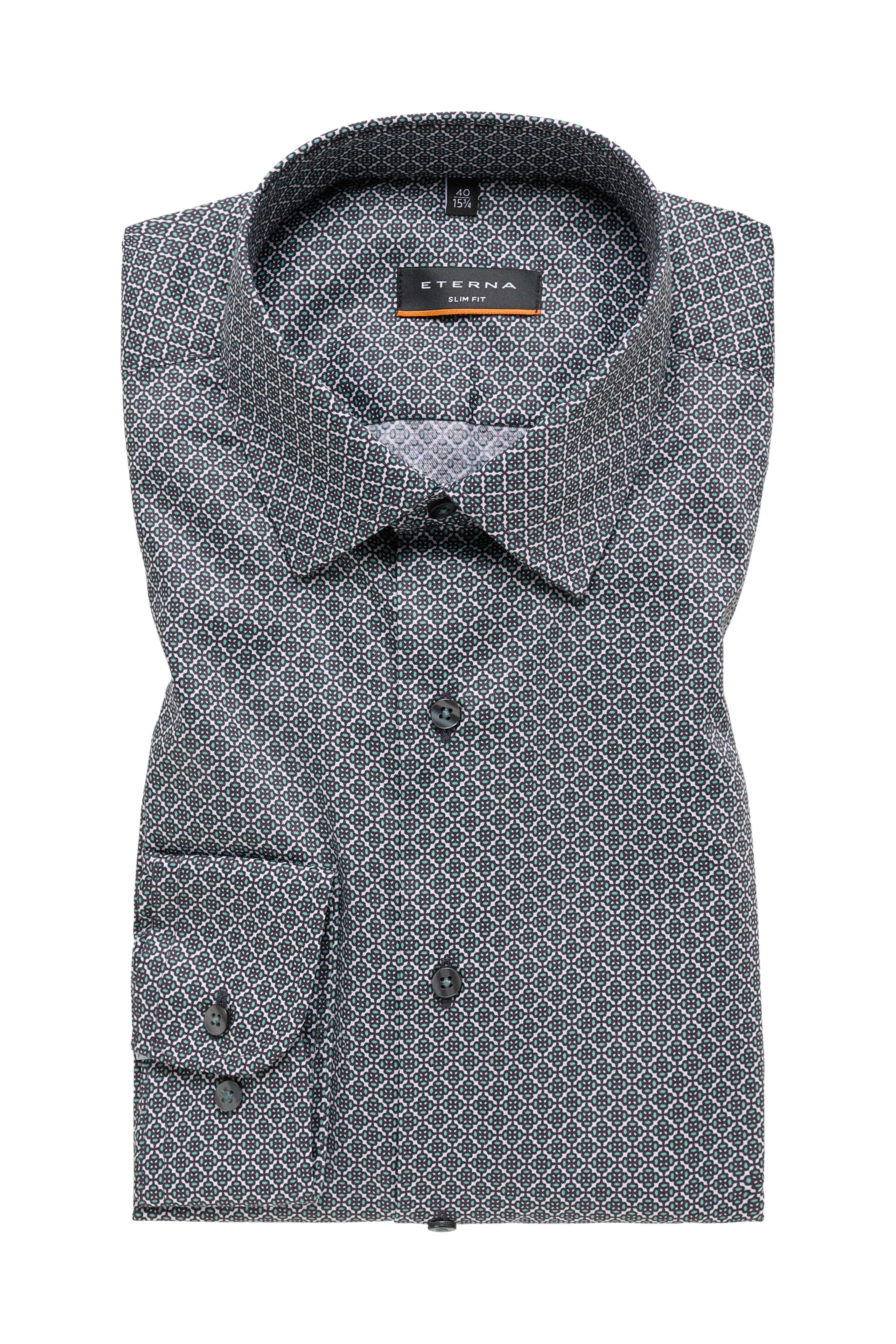 Eterna Slim Fit skjorte ekstra ærmelængde