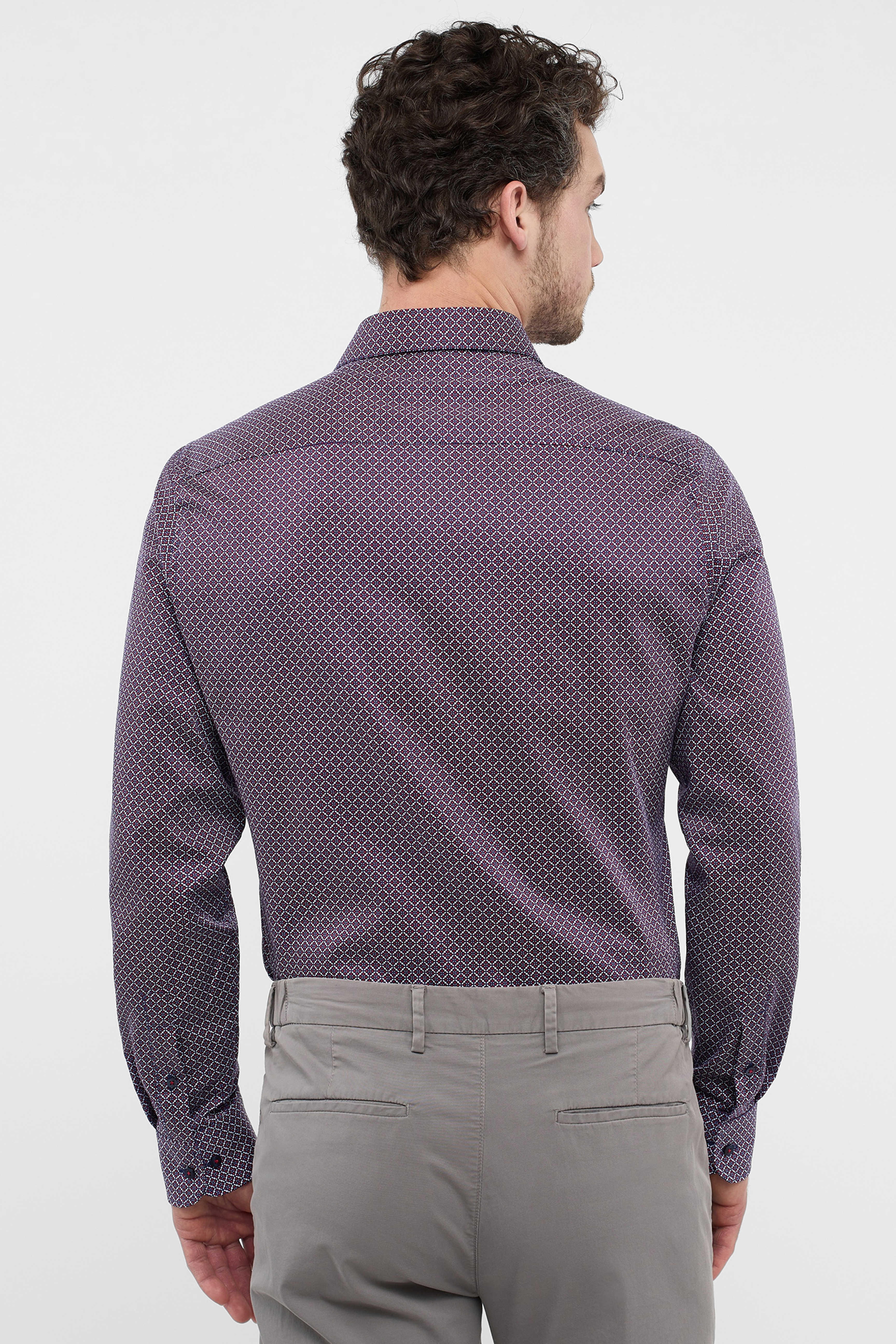 Eterna Slim Fit skjorte ekstra ærmelængde