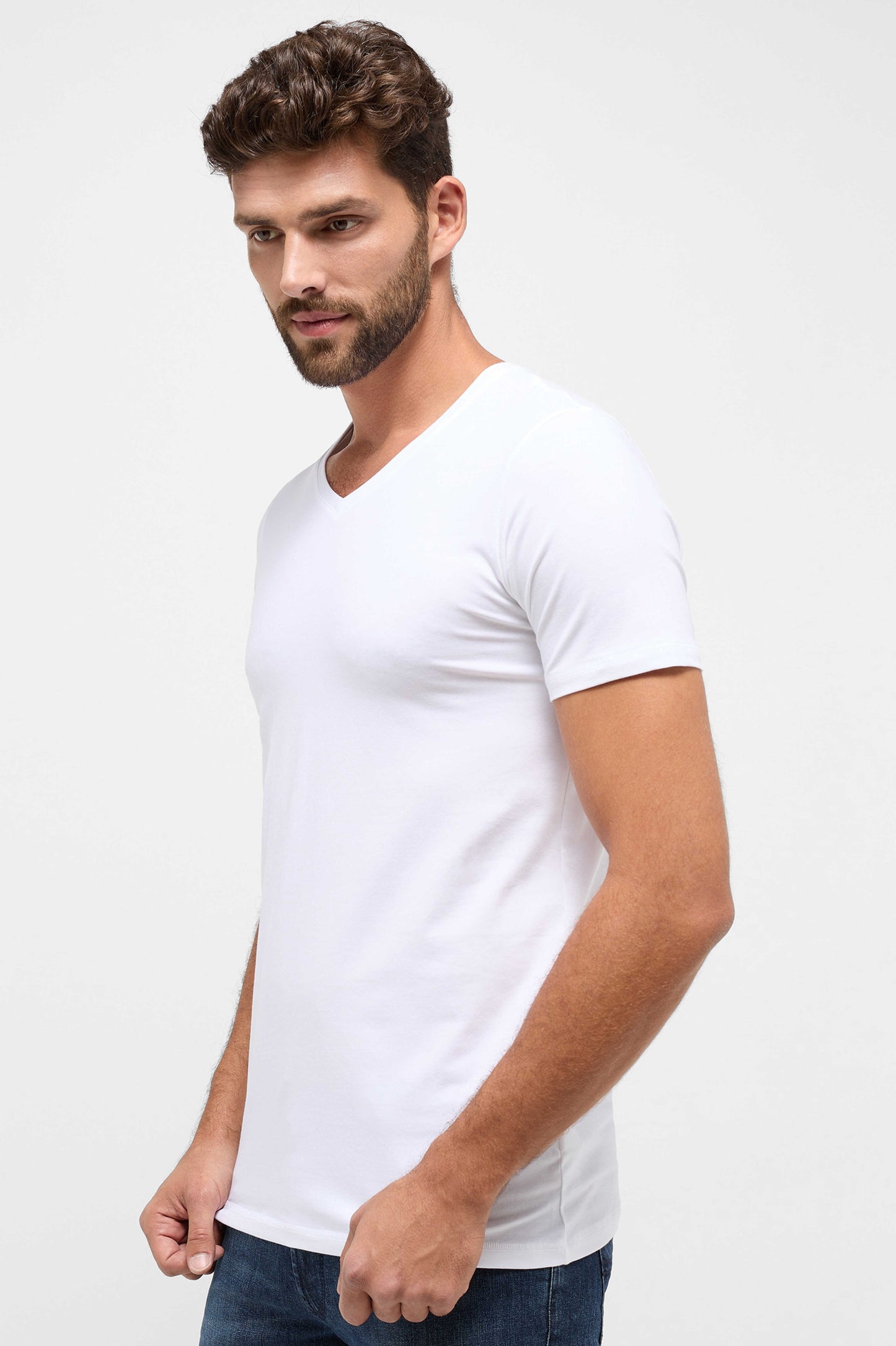 Eterna T-shirt dyb V-hals