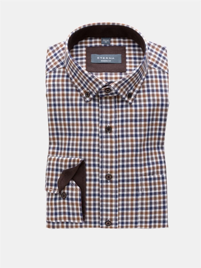 Eterna Modern Fit flannel skjorte