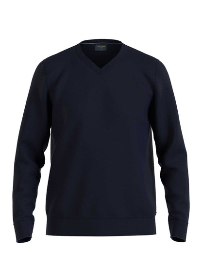 Olymp Casual strik V-hals uld