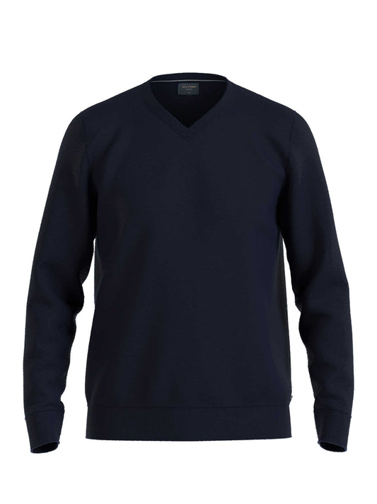 Olymp Casual strik V-hals uld