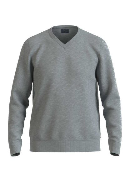 Olymp Casual strik V-hals uld