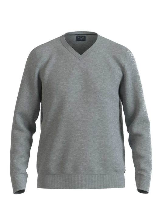 Olymp Casual strik V-hals uld