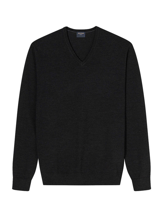 Olymp Casual strik V-hals uld