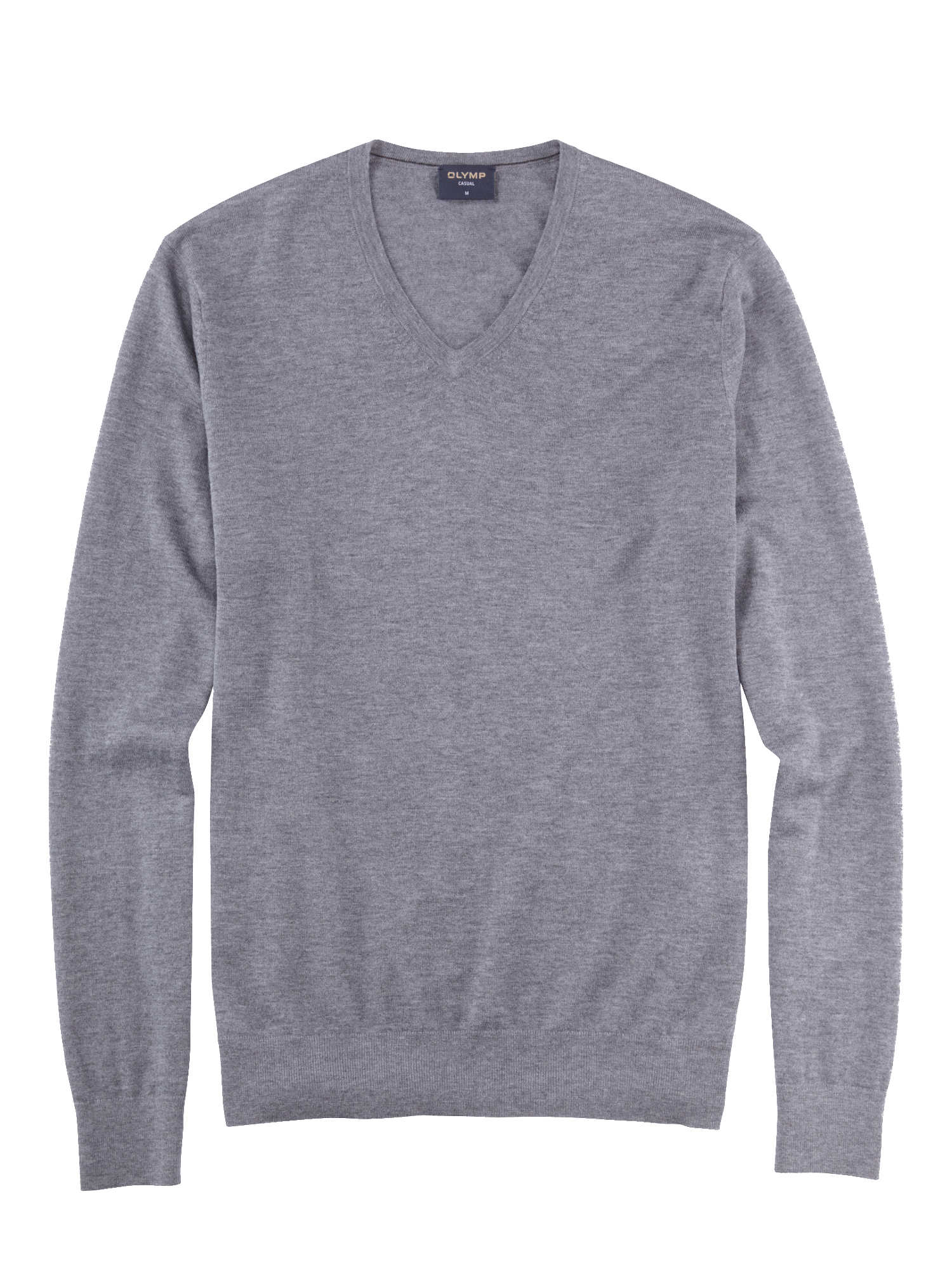Olymp Casual strik V-hals uld/silke