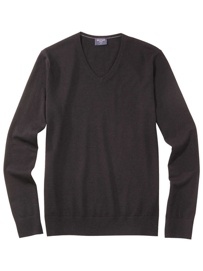 Olymp Casual strik V-hals uld/silke