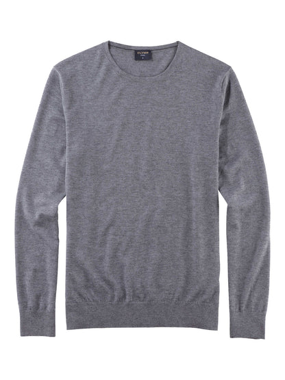 Olymp Casual strik rund hals uld/silke