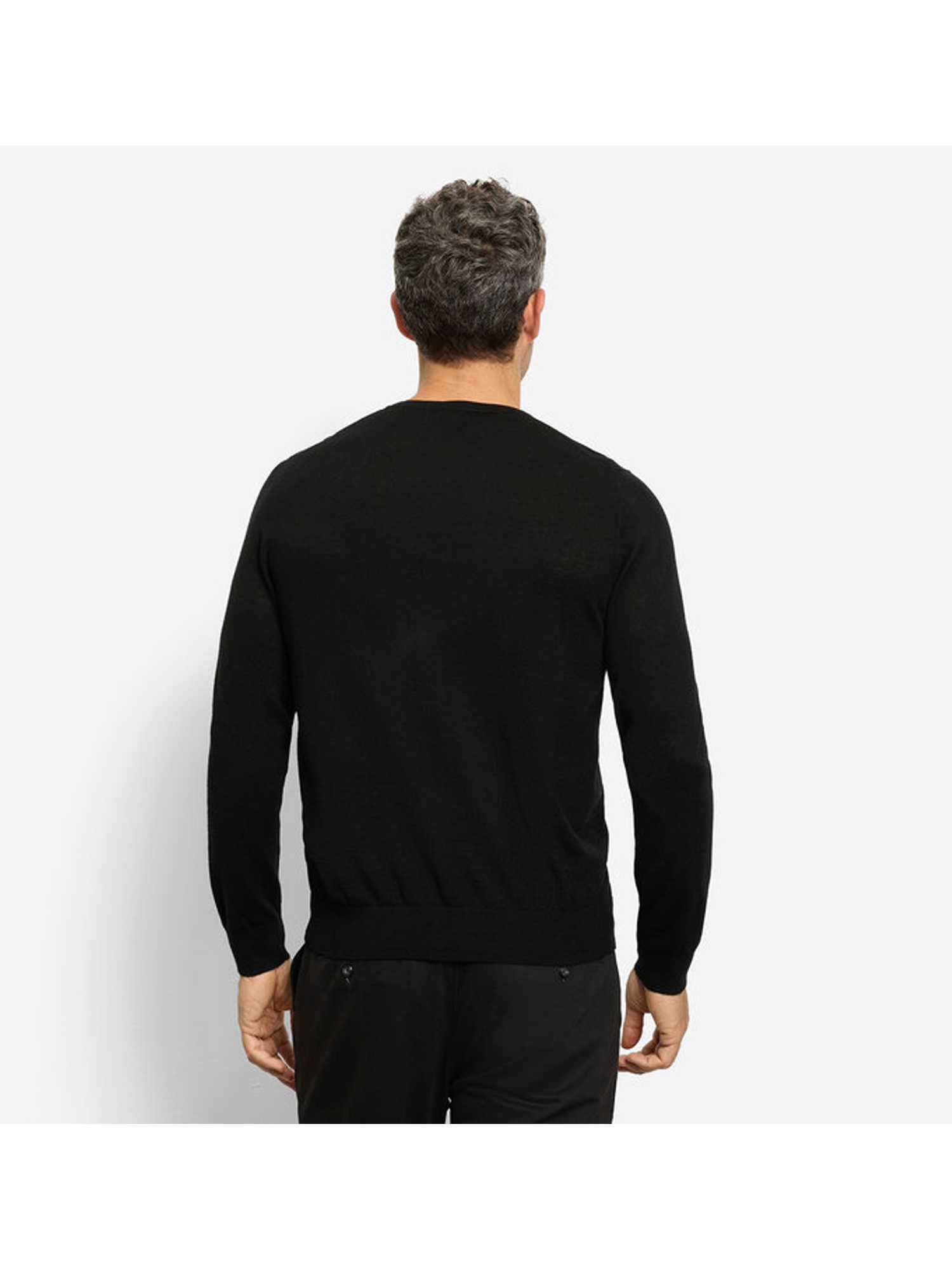 Olymp Casual strik rund hals uld/silke