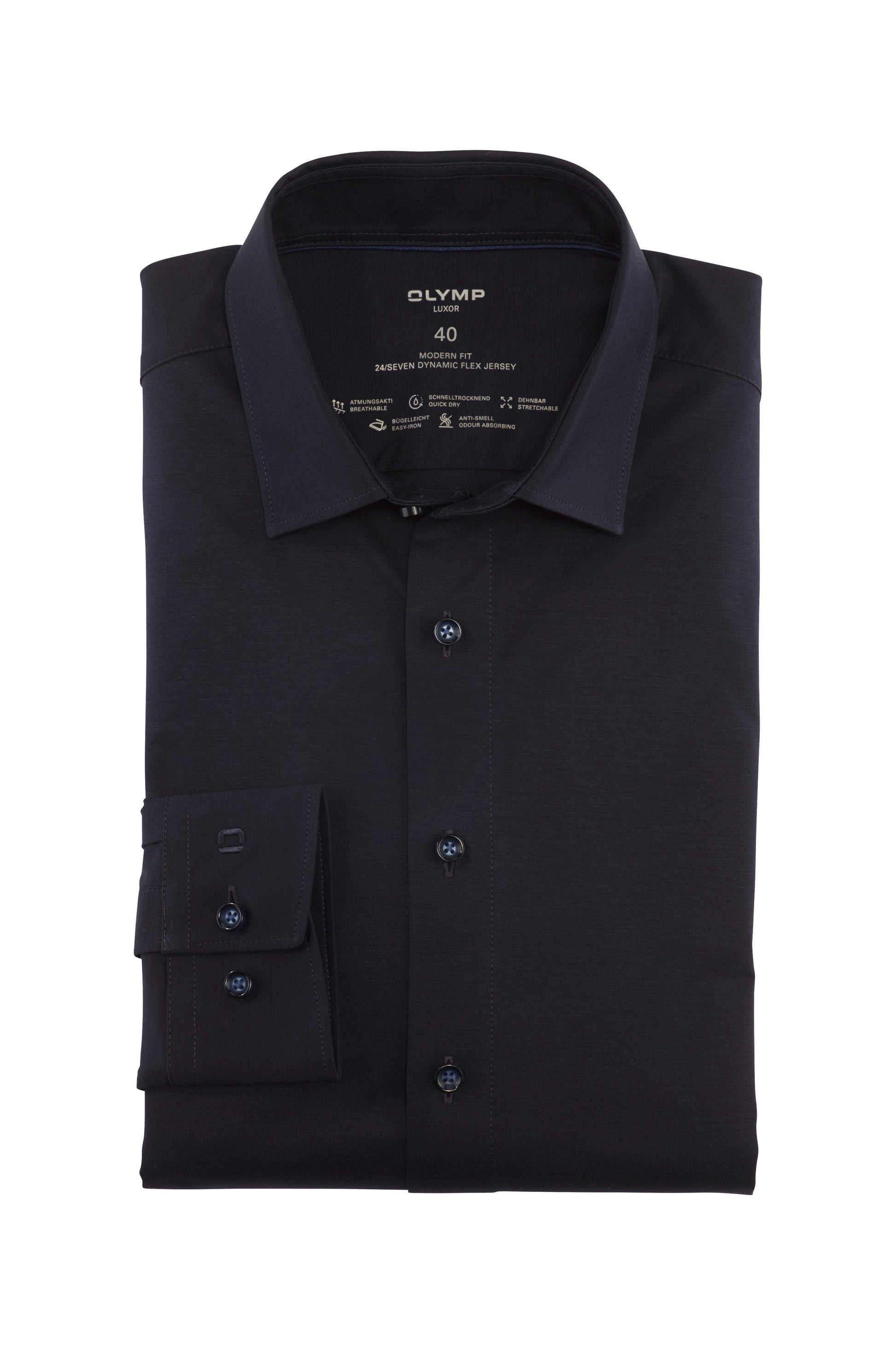 Olymp Luxor Modern Fit 24/Seven Jersey skjorte