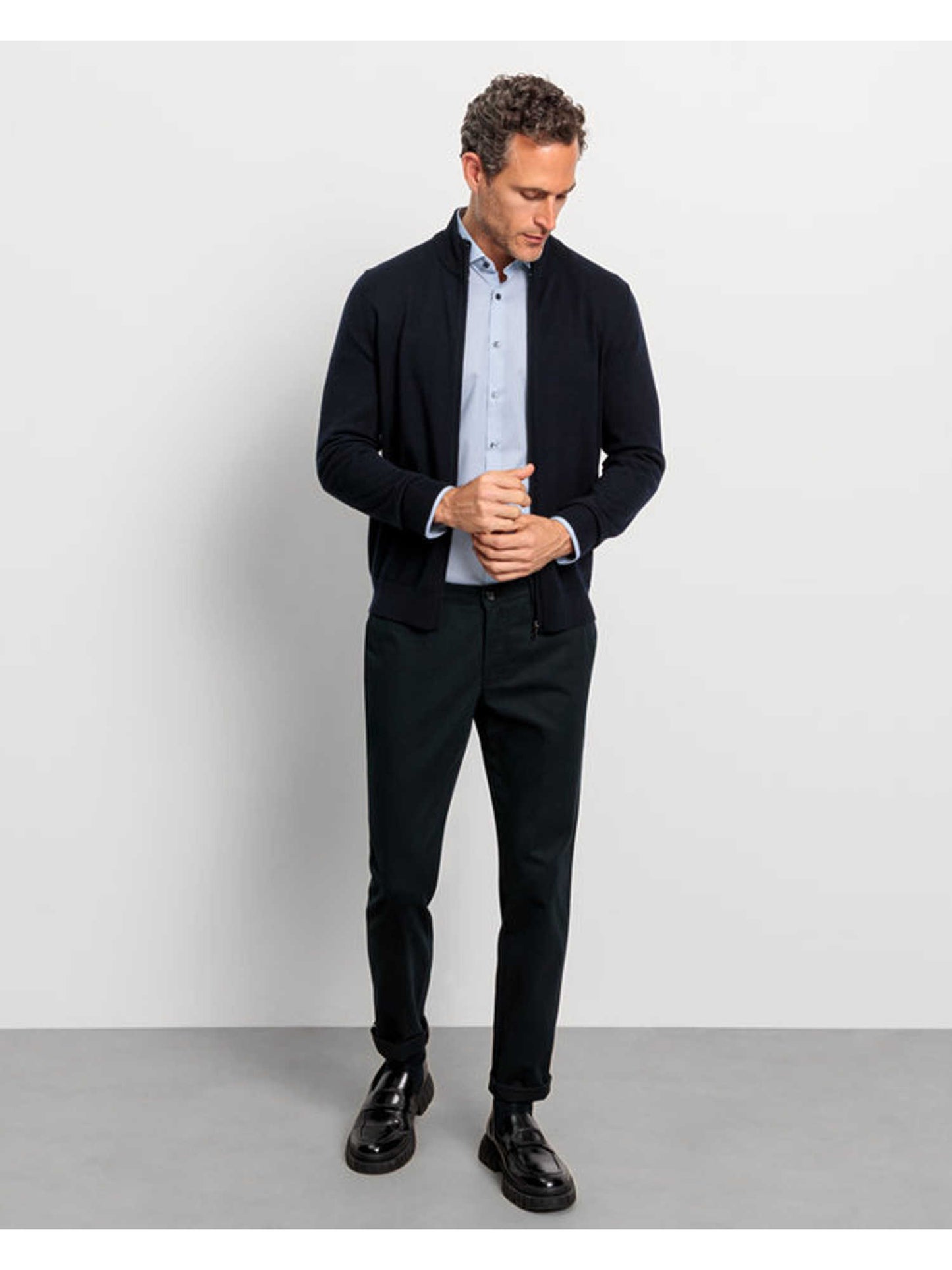 Olymp Casual strik cardigan m. lynlås