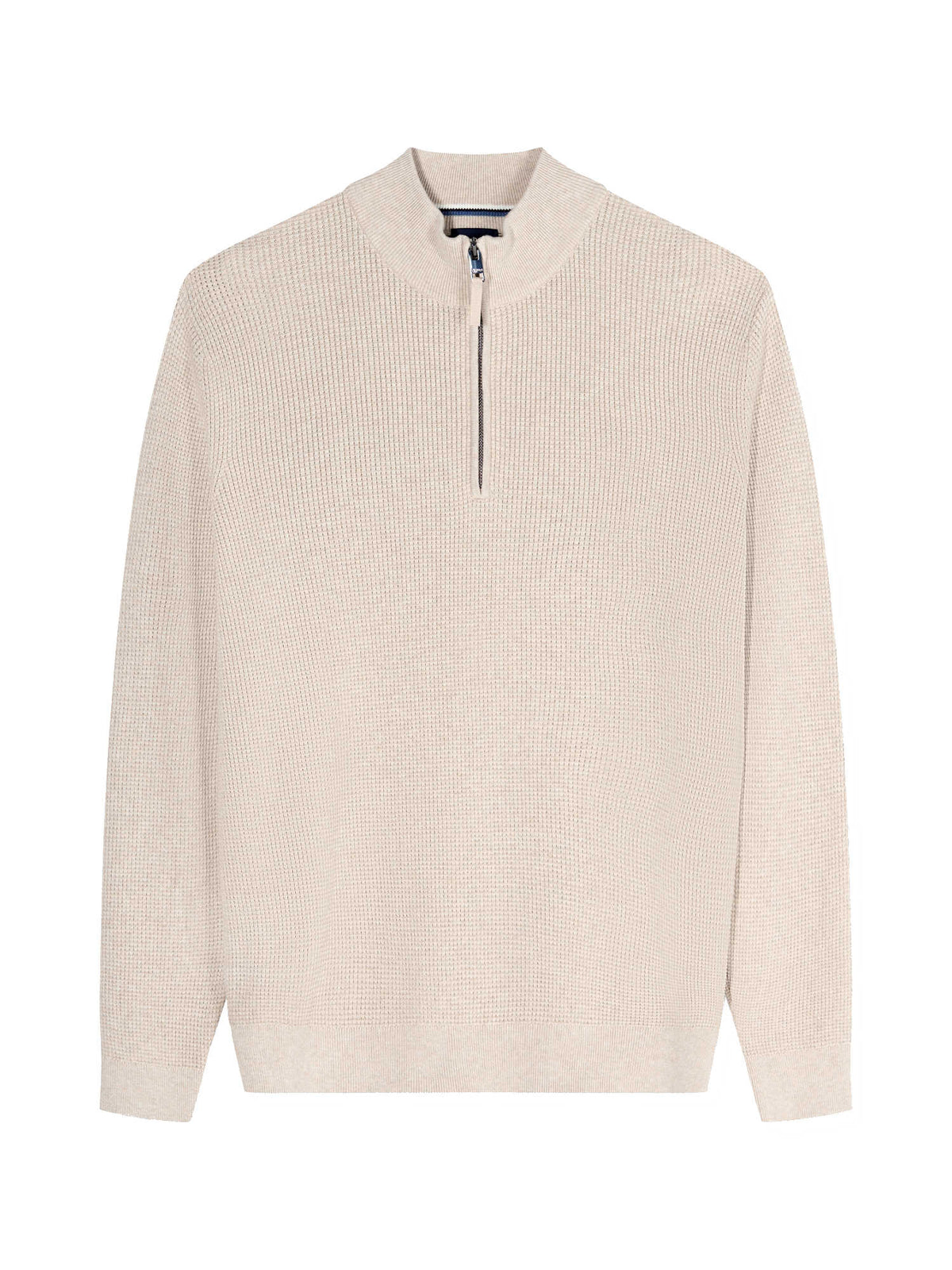 Olymp popcorn strik pullover casual lynlås