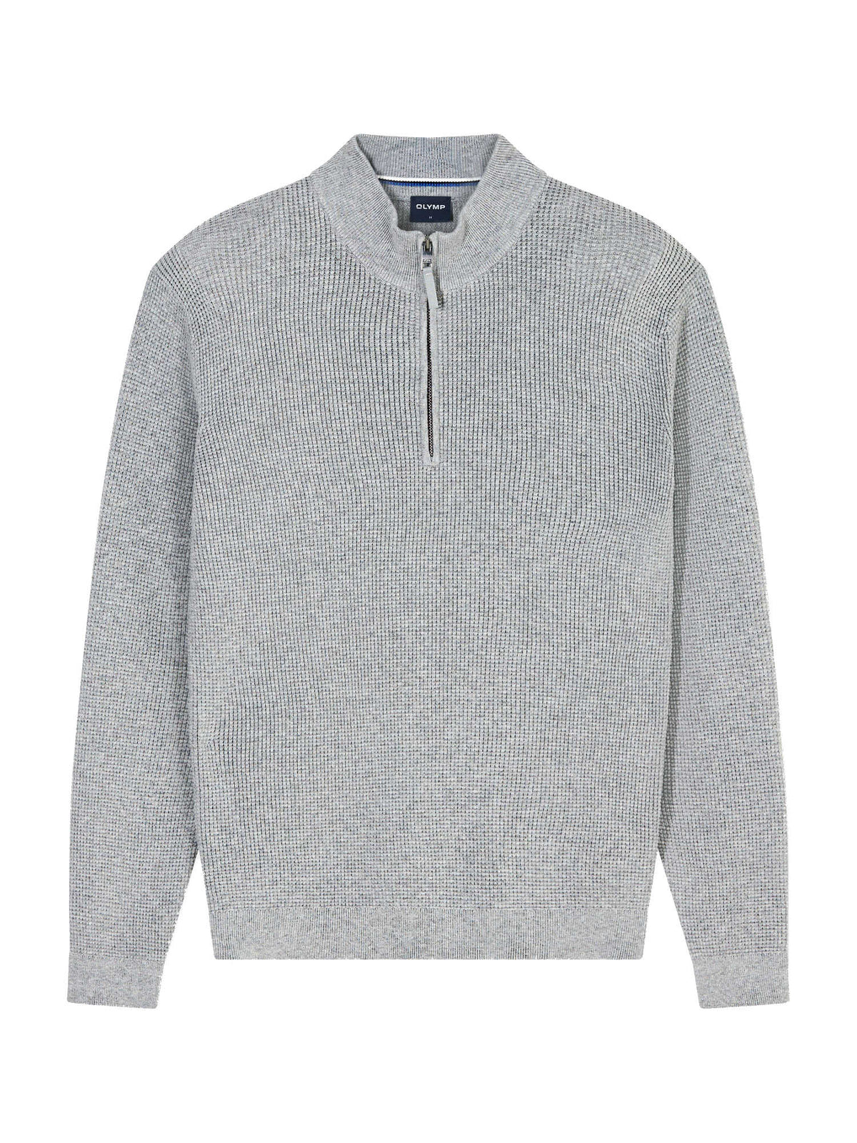 Olymp popcorn strik pullover casual lynlås