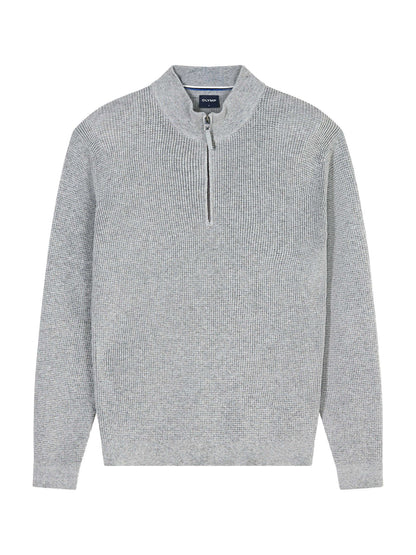 Olymp popcorn strik pullover casual lynlås
