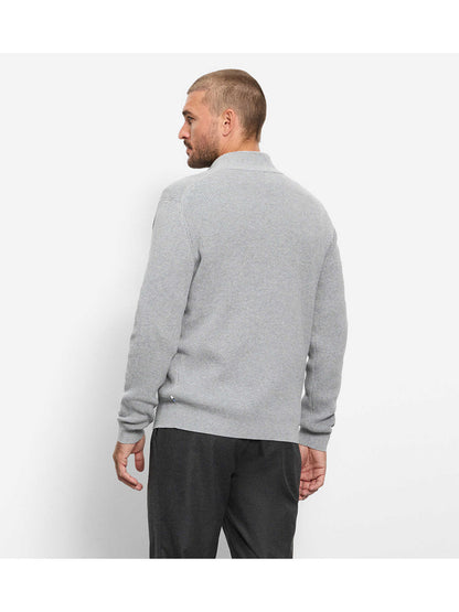 Olymp popcorn strik pullover casual lynlås