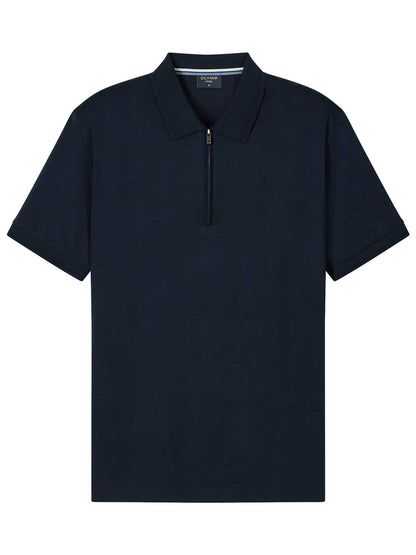 Olymp Casual polo shirt m. lynlås