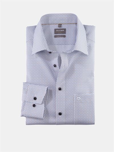 Olymp print bomulds skjorte ekstra ærmelængde 69 cm. Comfort Fit 1120 34 22