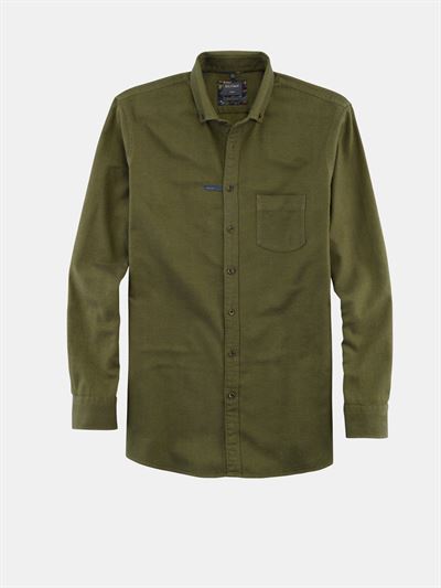 Olymp olivengrøn casual skjorte. Modern Fit 4052 24 11